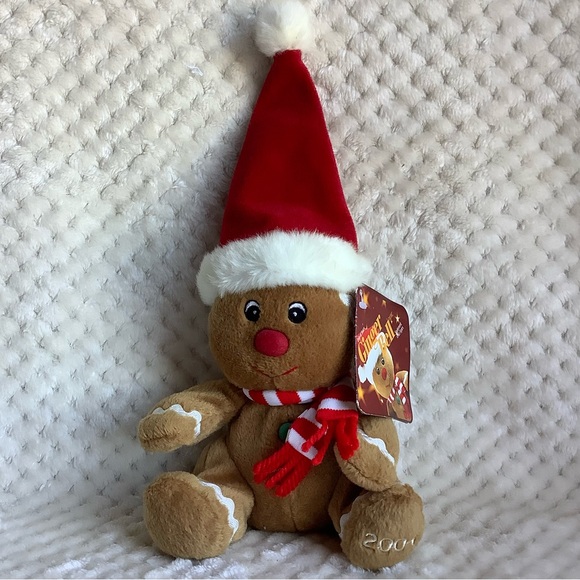 SEARS Plush Gingerbread in Santa Hat Ginger Bell 2004 Charity Stuffed Toy - Picture 2 of 9